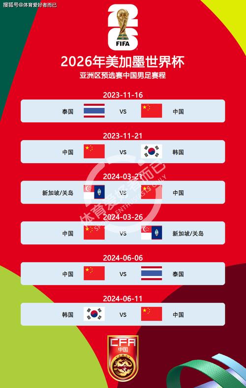 国足世界杯预选赛赛程时间表